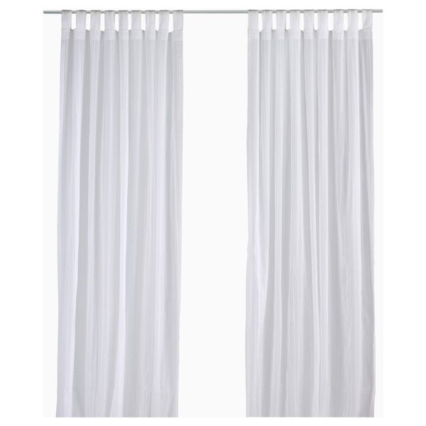 Гардины, 2 шт., белый 140x300 см IKEA MATILDA МАТИЛЬДА 203.705.90 - фото 1