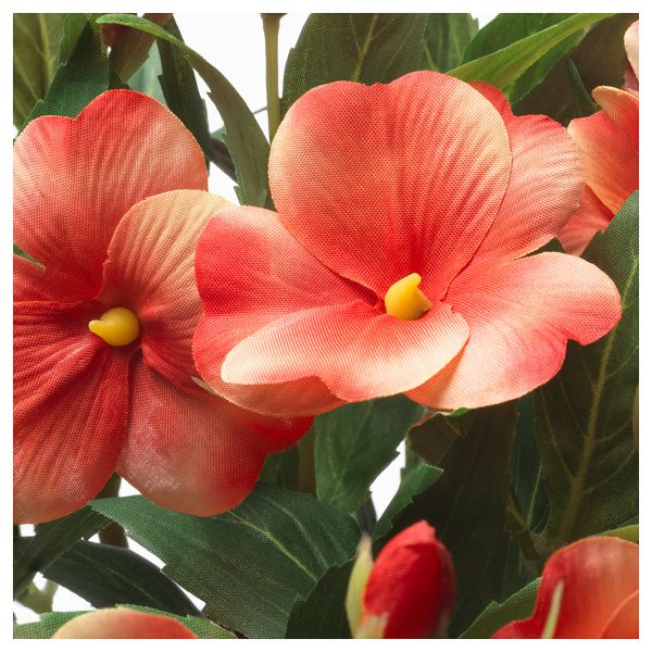 Искусственное растение в горшке ФЕЙКА, Недотрога оранжевый (12 см) - схема-чертеж с размерами