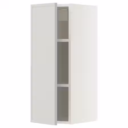 METOD Навесной шкаф с полками - белый/Aspudden светло-серый 30x80 см