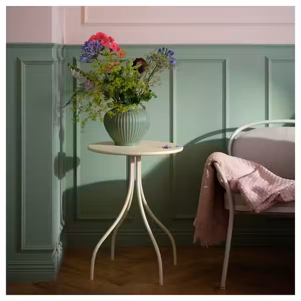 TÅNEBRO ТОНЕБРО Придиванный столик - д/дома/улицы/бледно-желтый 46 см - фото 2