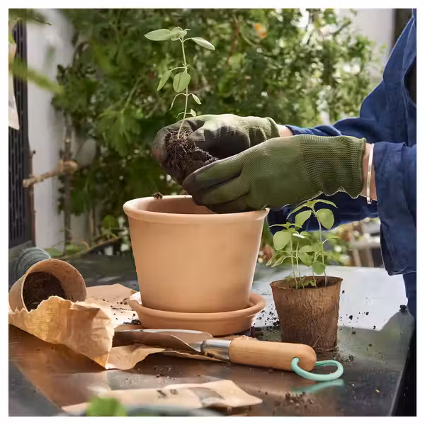 MUSKOTBLOMMA МУСКОТБЛОММА Горшок цветочный с поддоном - схема-чертеж с размерами