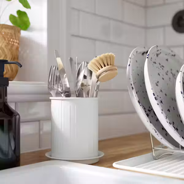 VÄLVÅRDAD Сушилка для стол приб - белый/оцинковка 13 см - фото 3