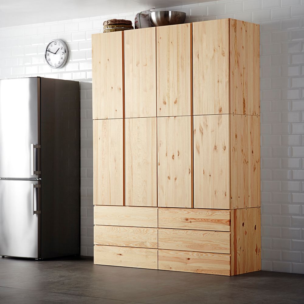 Комбинация для хранения, 160x50x223 см, сосна IKEA IVAR ИВАР 090.130.03 - фото 1