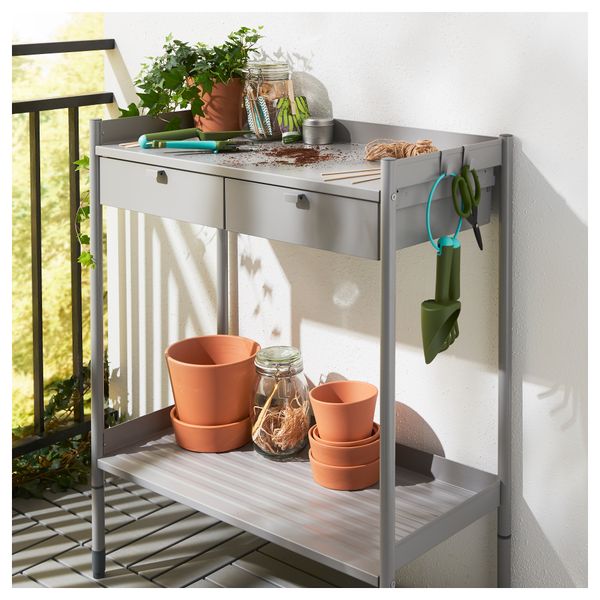 Стол для пересаживания растений ХИНДЭ, серый (78x37 см) - фото 3