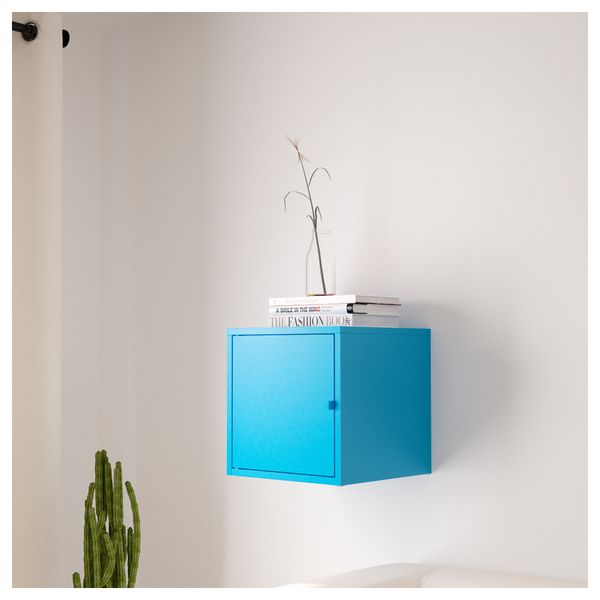 Шкаф ЛИКСГУЛЬТ, металлический, синий (35x35 см) - схема-чертеж с размерами