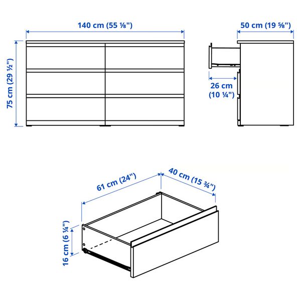IKEA, дополнительный ракурс - схема-чертеж с размерами