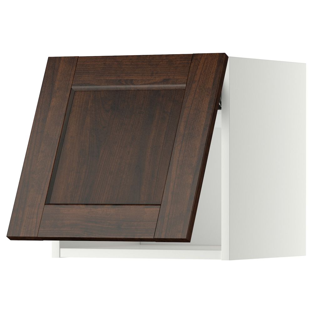 Горизонтальный навесной шкаф, белый/Эдсерум коричневый 40x40 см IKEA METOD МЕТОД 893.923.25 - фото 1