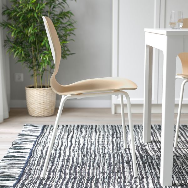 Стул, береза, сефаст белый IKEA SIGTRYGG ТРЮГГ 994.837.92 - фото 4