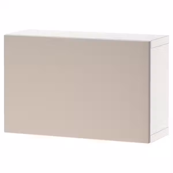 BESTÅ Комбинация настенных шкафов - белый/Lappviken светло-серый/бежевый 60x22x38 см - фото 1