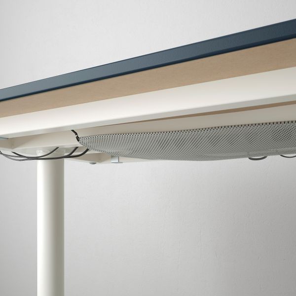 Угловой письменный стол правый, линолеум синий-белый 160x110 см IKEA BEKANT БЕКАНТ 892.828.88 - фото 3