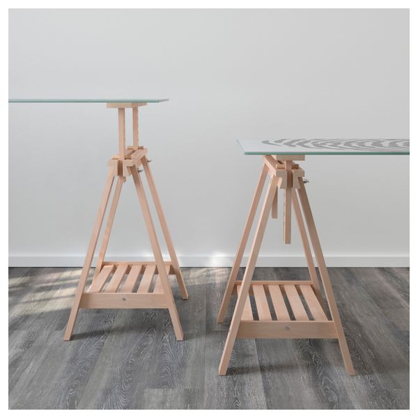 Опора для стола с полкой ФИНВАРД, бук (70x71/93 см) - фото 3