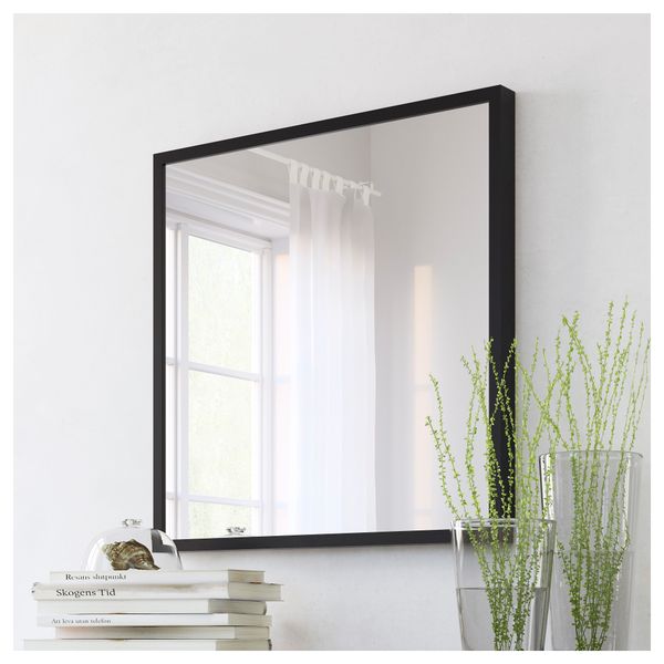 Зеркало СТАВЕ, черно-коричневый (70x70 см) - фото 2