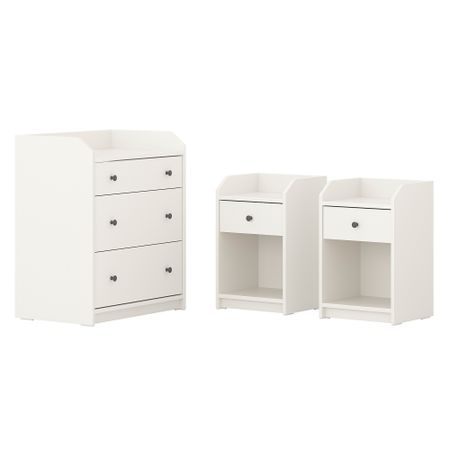 Комплект мебели для спальни, 3 предмета IKEA HAUGA ХАУГА 594.833.84