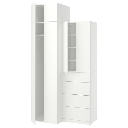 LASTARE Гардероб, комбинация - белый 120x62x236 см
