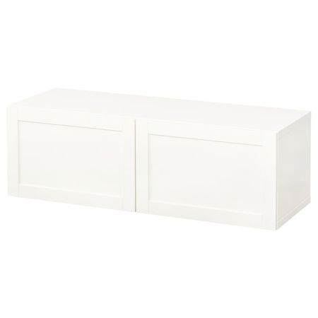 BESTÅ Комбинация настенных шкафов - белый/Hanviken белый 120x42x38 см