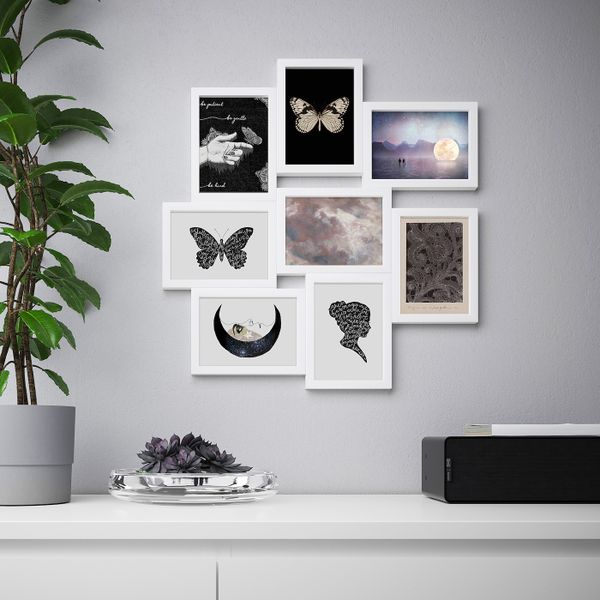 Открытка, Черная бабочка 13x18 см IKEA VÄXBO ВЭКСБУ 804.861.11 - схема-чертеж с размерами