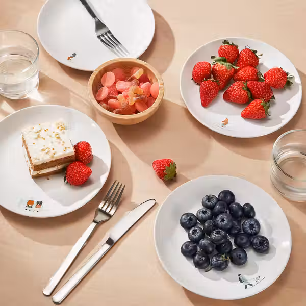 SPJUTLILJA Тарелка десертная - с рисунком 20 см - фото 2