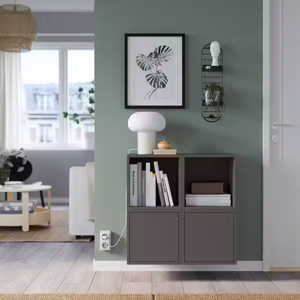 SKUGGRÖNA СКУГГРЁНА Настенная подставка для кашпо - чёрный 54 см - фото 3