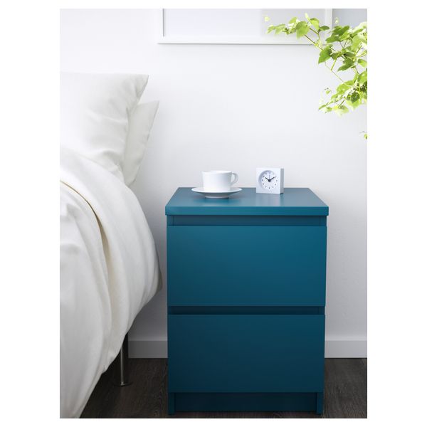 Комод с 2 ящиками МАЛЬМ, бирюзовый (40x55 см) - фото 2