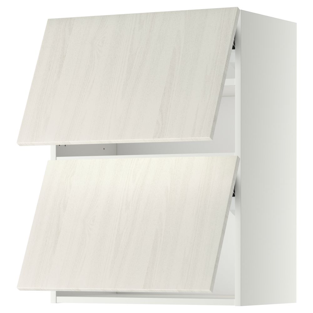 Навесной шкаф, 2 дверцы, горизонтальный МЕТОД, белый, Росдаль белый - схема-чертеж с размерами