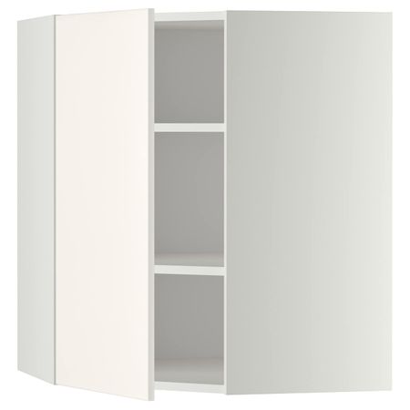 Угловой навесной шкаф с полками, белый/Веддинге белый 68x80 см IKEA METOD МЕТОД 392.235.42