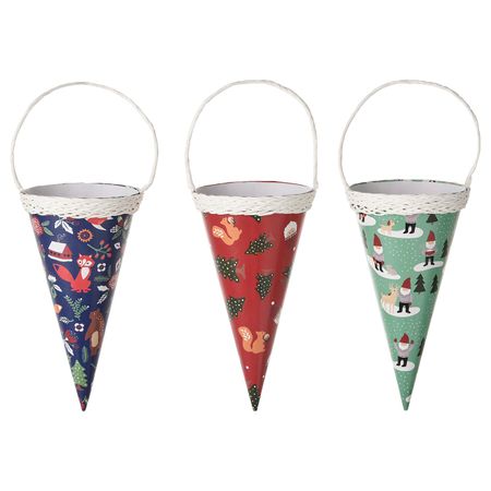 Украшение подвесное, конус/разные орнаменты 15 см IKEA VINTER 2021 ВИНТЕР 2021 404.981.87