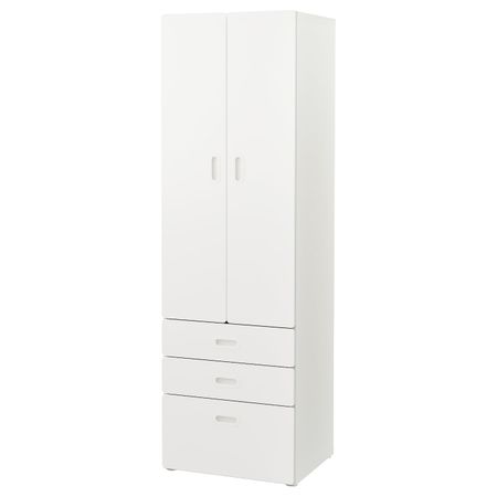 Шкаф платяной, белый/белый 60x50x192 см IKEA СТУВА / ФРИТИДС 992.529.80