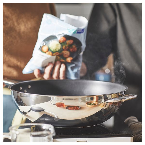 Вок-сковорода, 32 см, нержавеющая сталь, антипригарное покрытие IKEA IKEA 365 + HJÄLTE ИКЕА 365 + ЙЭЛТЕ 004.842.67 - фото 11