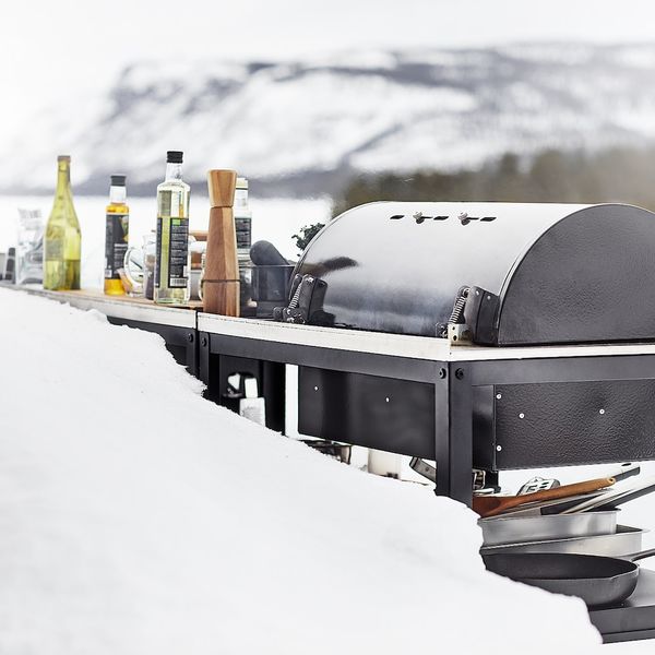 Угольный гриль, черный/нержавеющая сталь для сада 86x61 см IKEA GRILLSKÄR ГРИЛЛЬСКЭР 504.889.13 - фото 2