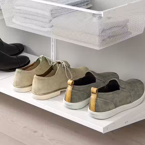 BOAXEL Гардероб, комбинация - белый 245x40x201 см - схема-чертеж с размерами