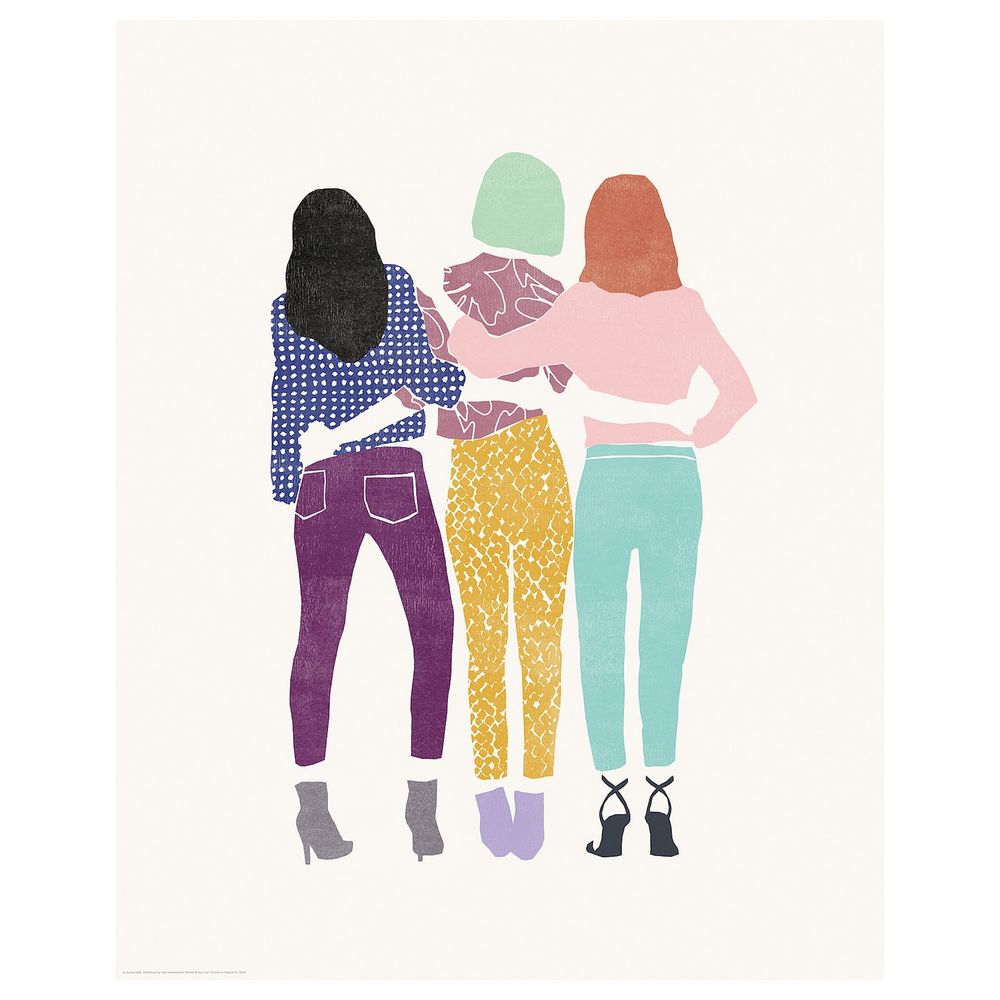 Постер, Подруги 40x50 см IKEA БИЛЬД 804.790.59 - схема-чертеж с размерами