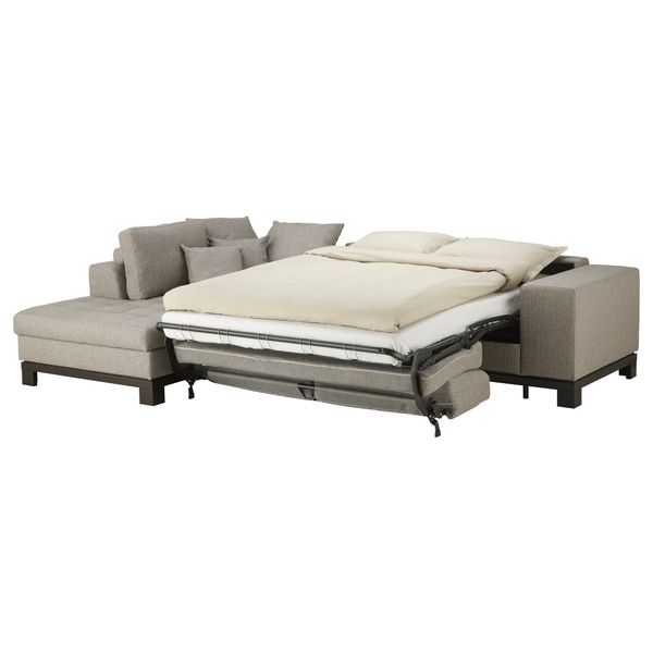 Угловой диван-кровать c модулем для хран, лев НОГЕРСУНД, Толлэби серо-коричневый - фото 3