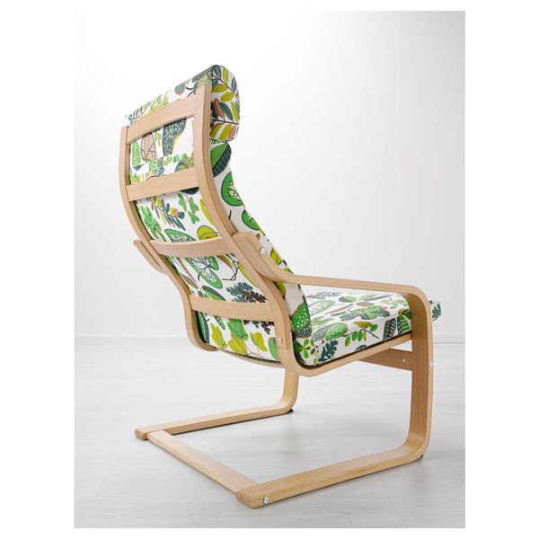 Кресло ПОЭНГ, дубовый шпон, Симмарп зеленый - фото 3