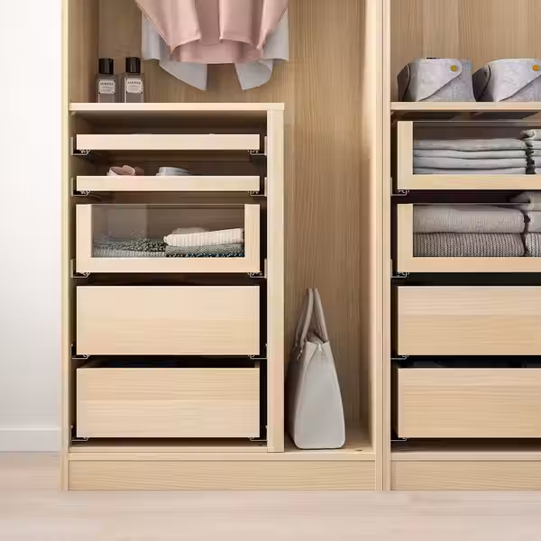 KOMPLEMENT Ящик со стеклянной фронтал панелью - под беленый дуб 50x58 см - фото 2