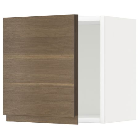 Шкаф навесной, белый/Воксторп грецкий орех 40x40 см IKEA METOD МЕТОД 792.247.90