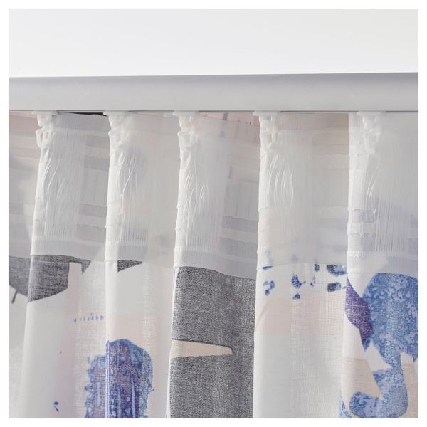 Гардины, 1 пара СИЛВЕРБЮСКЕ, разноцветный (145x300 см) - схема-чертеж с размерами