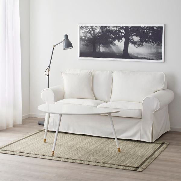 Ковер безворсовый, ручная работа/бежевый 133x195 см IKEA HÖJET ХОЭТ 303.820.45 - фото 3