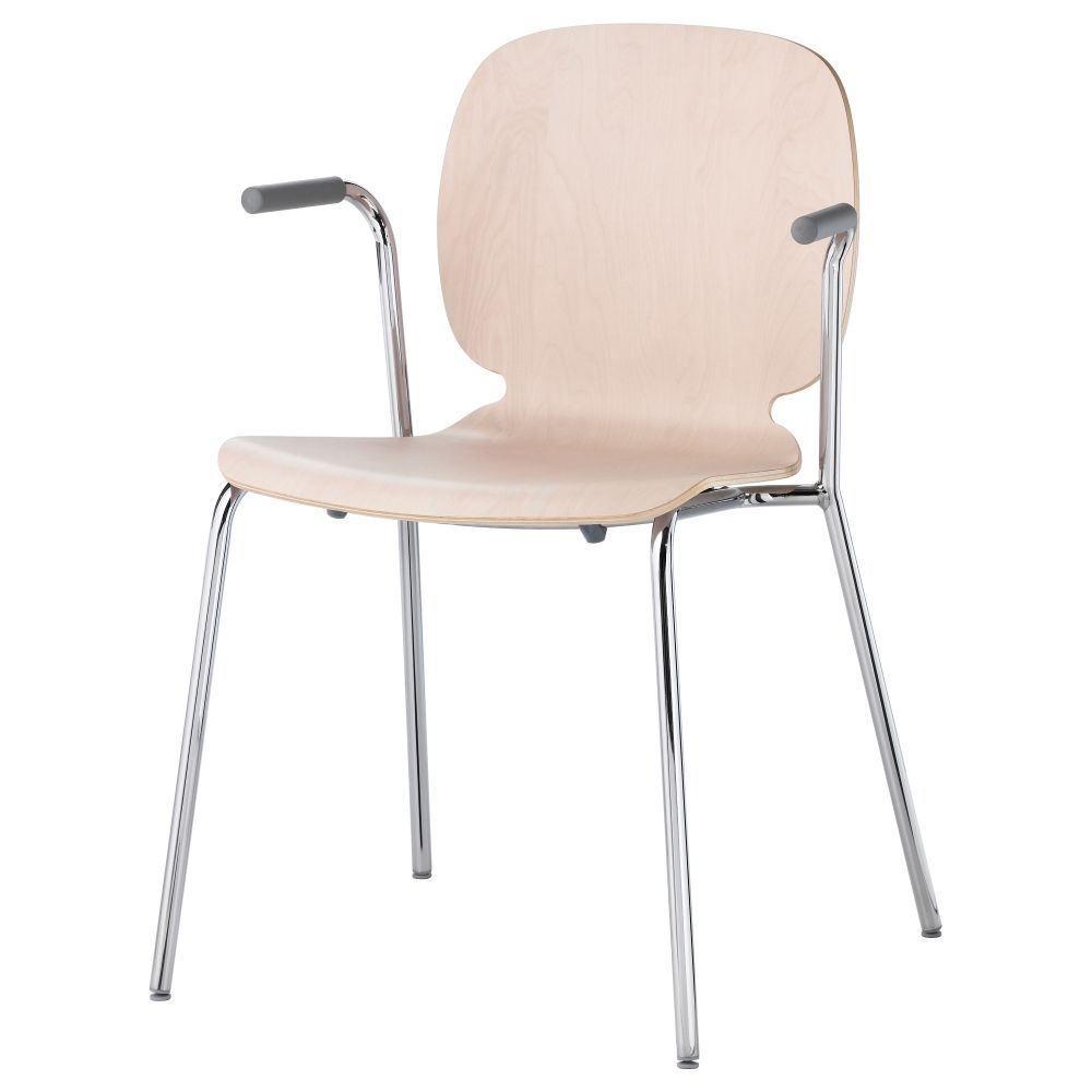 Легкое кресло СВЕН-БЕРТИЛЬ, береза, Дитмар хромированный - фото 1