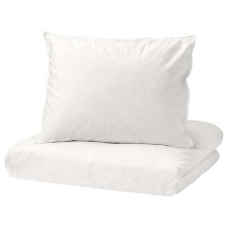 Пододеяльник и наволочка, белый, 150x200, 50x60 см IKEA ÄNGSLILJA ЭНГСЛИЛЬЯ 403.185.63