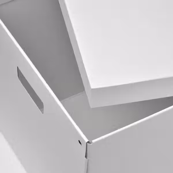 FJÄDERHARV ФЬЕДЕРХАРВ Коробка с крышкой - белый 32x35x31 см - фото 7