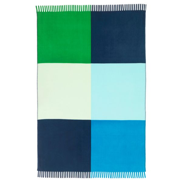 Плед МАДЖЕ, зеленый/синий (120x180 см) - схема-чертеж с размерами