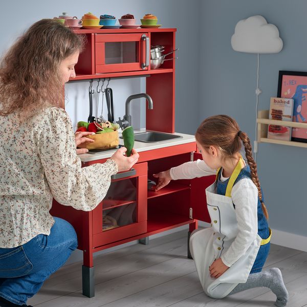 Детская кухня, красный, 72x40x109 см IKEA DUKTIG ДУКТИГ 805.577.40 - схема-чертеж с размерами