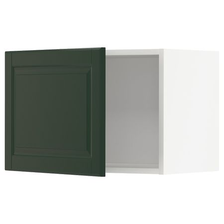 Шкаф навесной, белый/Будбин темно-зеленый 60x40 см IKEA METOD МЕТОД 093.122.24