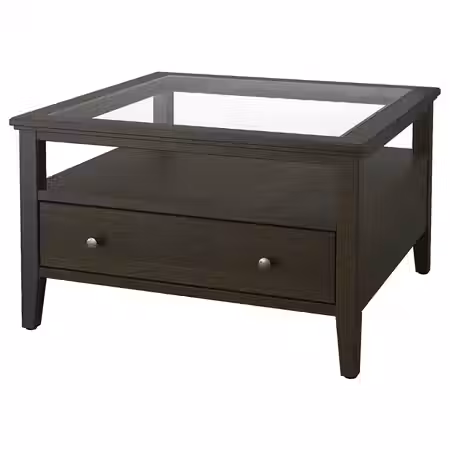 IDANÄS Журнальный стол - темно-коричневый морилка 80x80 см