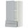 Навесной шкаф с дверцей, 2 ящика МЕТОД / МАКСИМЕРА, белый, Веддинге серый