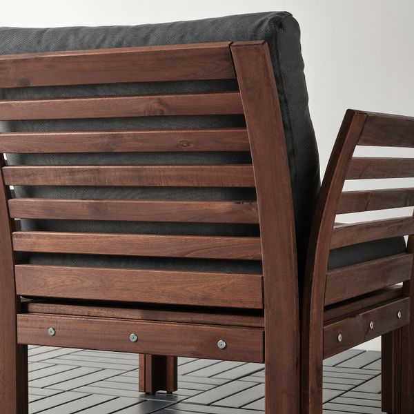 Садовое кресло, коричневая морилка/ФРЁСЁН/ДУВХОЛЬМЕН темно-серый IKEA ÄPPLARÖ ЭПЛАРО 994.138.84 - схема-чертеж с размерами