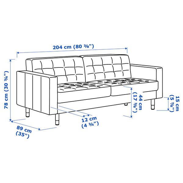 IKEA, дополнительный ракурс - схема-чертеж с размерами
