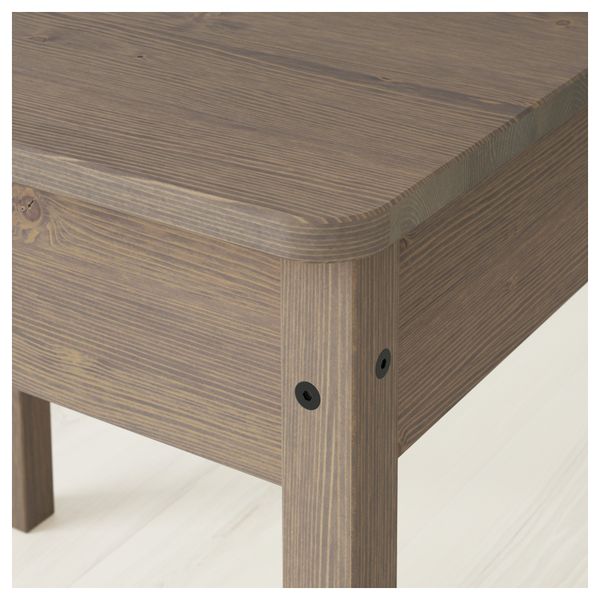 Стол с отделением для хранения СУНДВИК, серо-коричневый (58x45 см) - фото 4