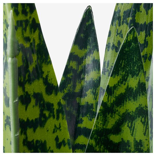 Искусственное растение в горшке ФЕЙКА, Сансеверия трехполосая (12 см) - схема-чертеж с размерами