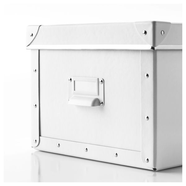 Коробка с крышкой ФЬЕЛЛА, белый (27x36x20 см) - фото 2